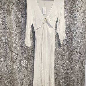 L*Space White Long Sleeve Dress